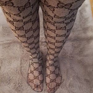 Brown DOUBLE GGLogo Tights